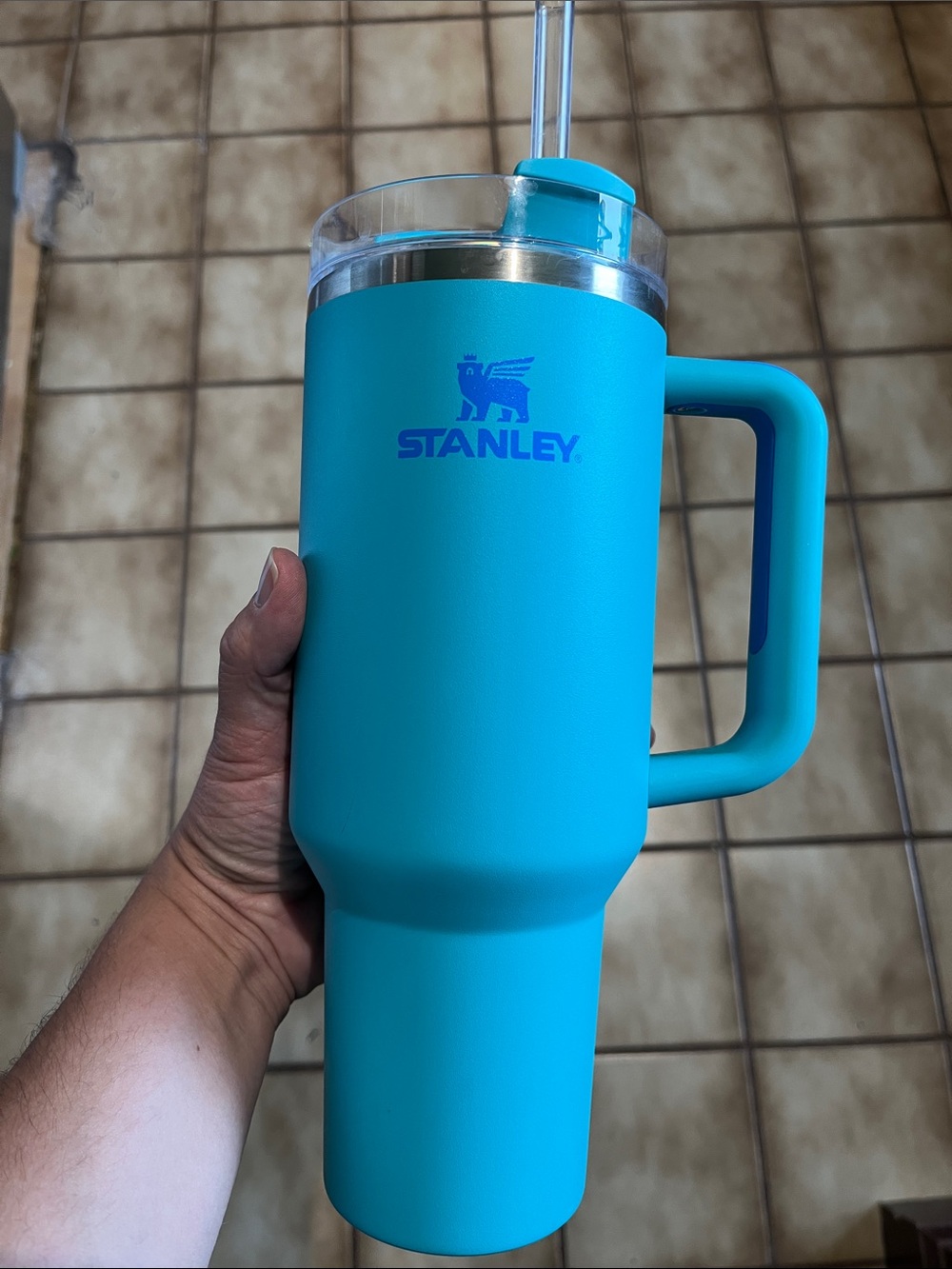 Stanley Turquoise Blue Insulated 40 oz Travel Mug with Handle